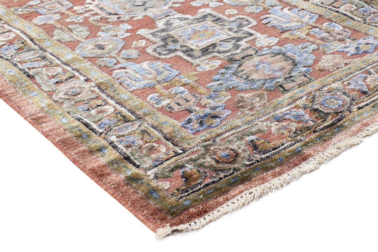 Hand Knotted Rust Rayon From Bamboo Rug 3X10 Persian Kazak Oriental Small Runner 7864997314709