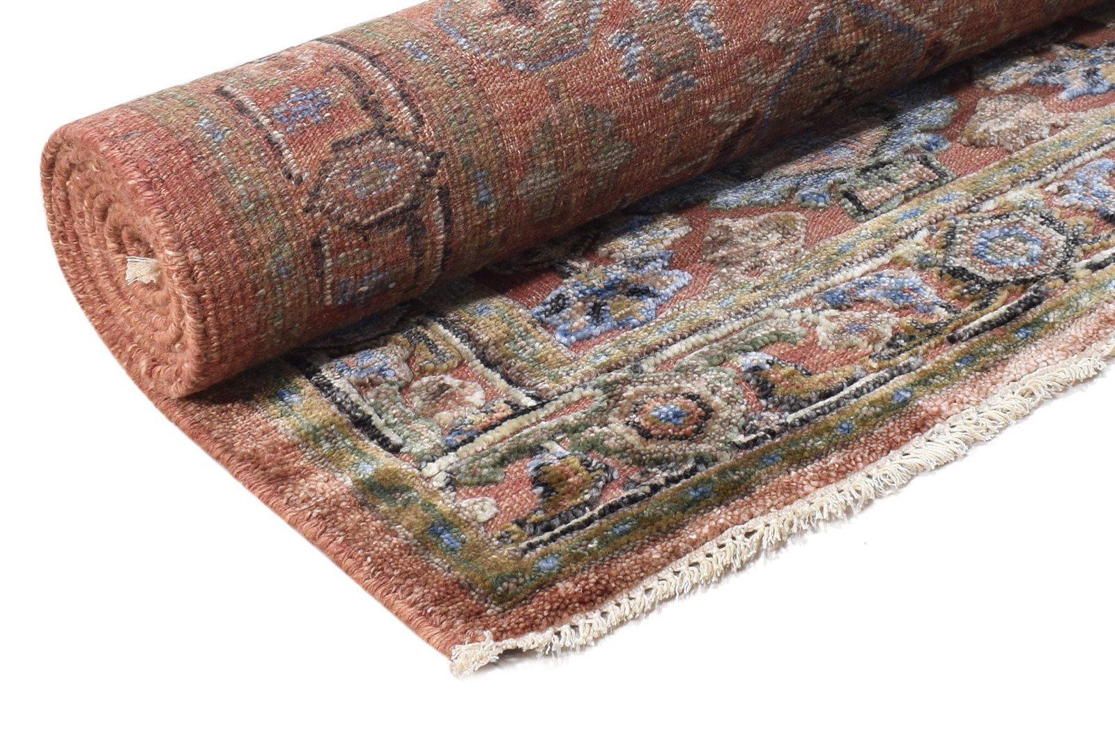 Hand Knotted Rust Rayon From Bamboo Rug 3X10 Persian Kazak Oriental Small Runner 7864997314709