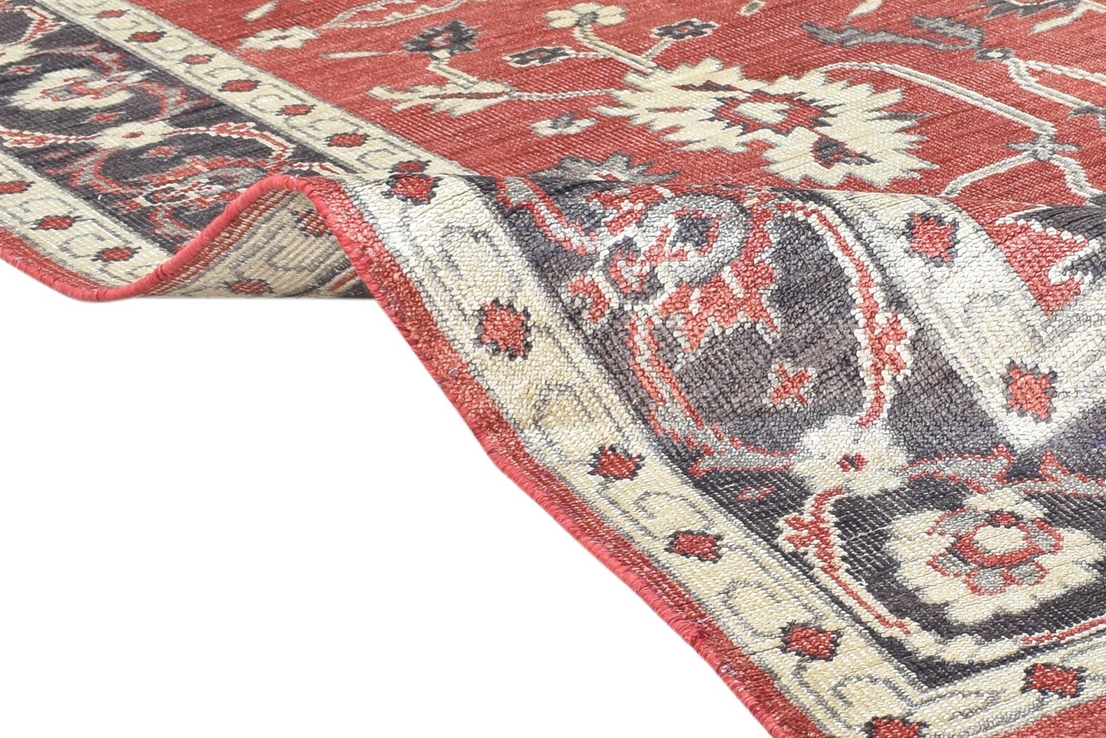 Hand Knotted Rust Silk Rug 6' X 8' Persian Oushak Oriental Room Size Carpet 7864797921429