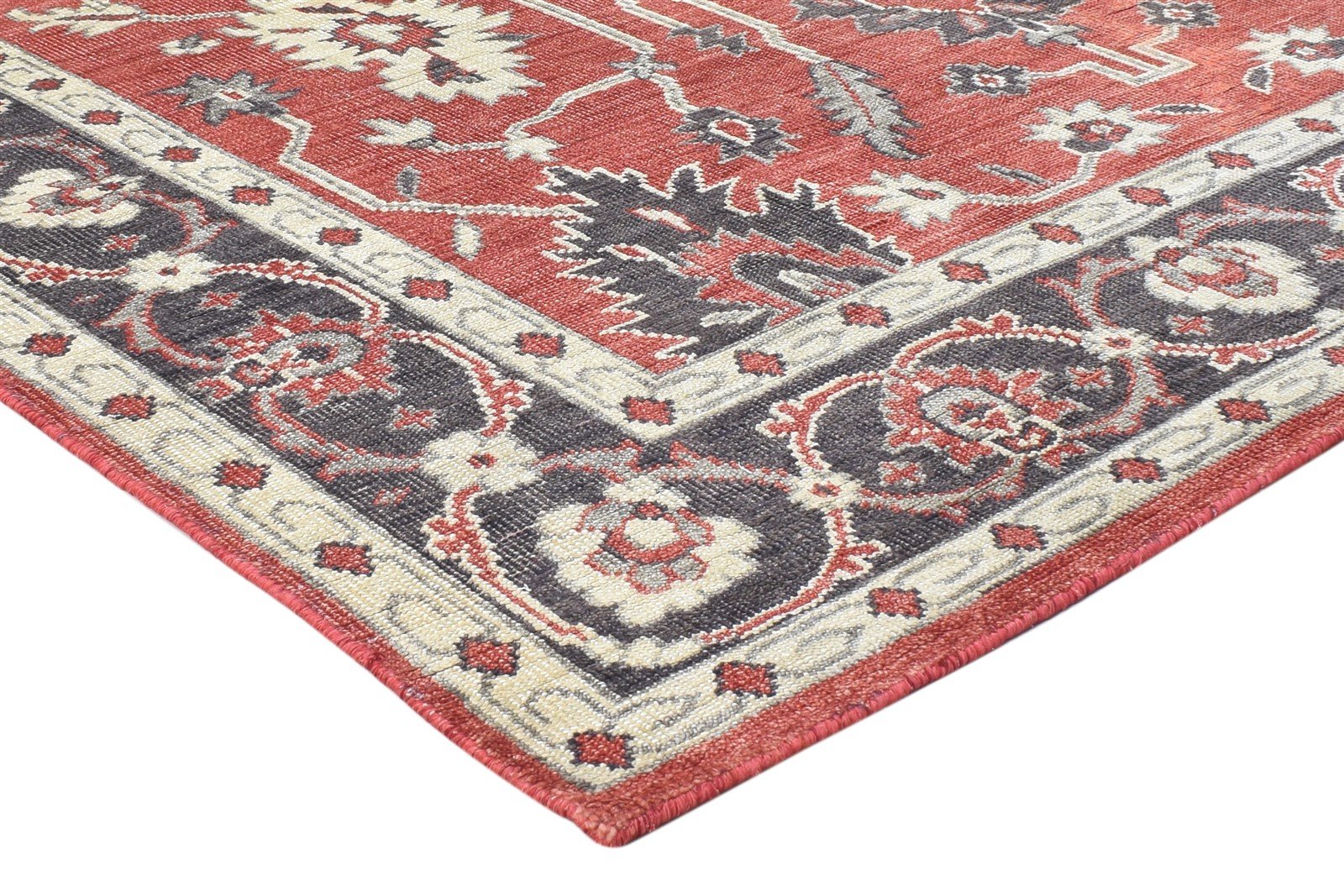 Hand Knotted Rust Silk Rug 6' X 8' Persian Oushak Oriental Room Size Carpet 7864797921429