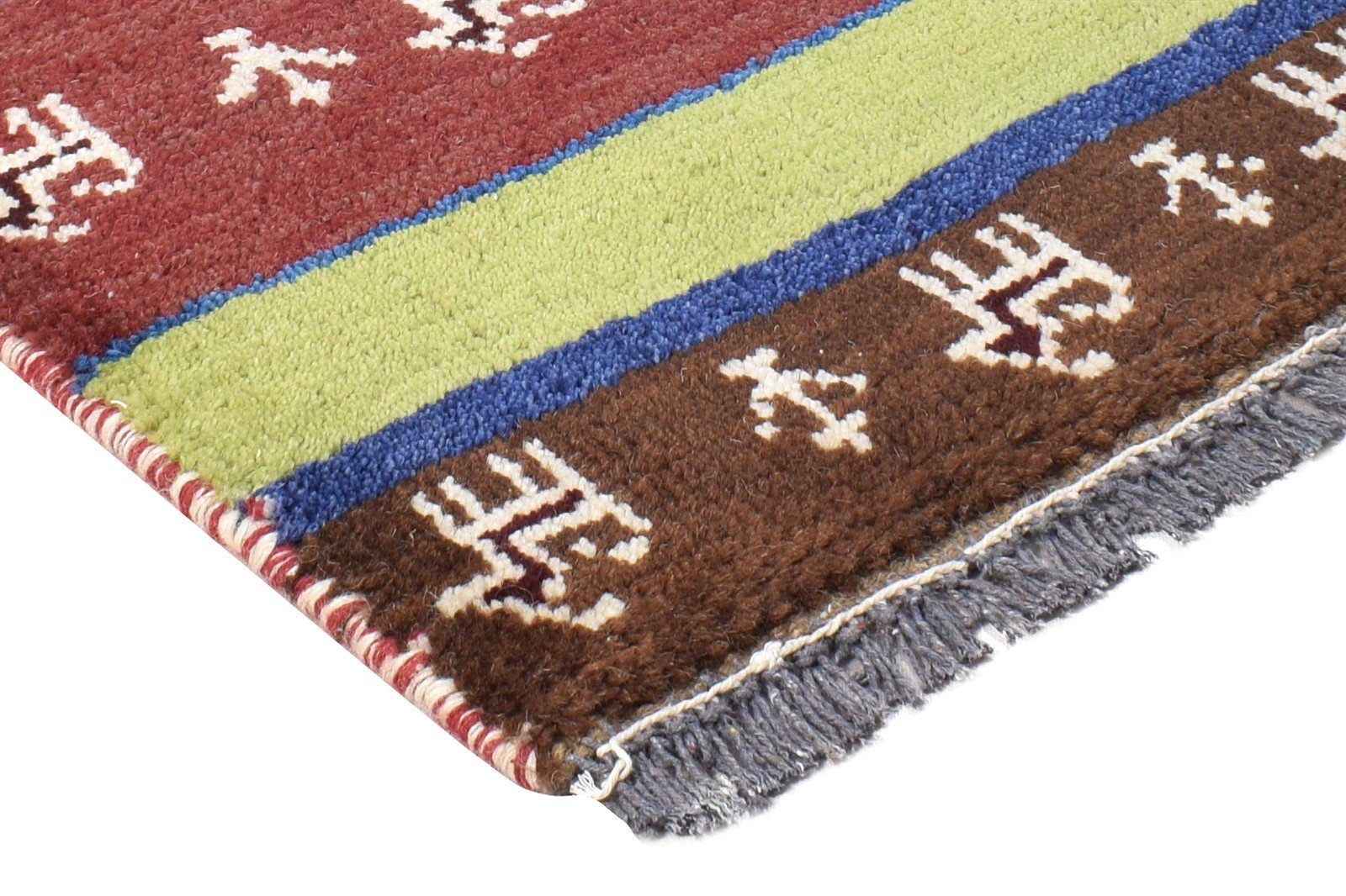 Hand Knotted Rust Wool Rug 1' X 2' Southwestern American Tribal Small Carpet 7865060884629