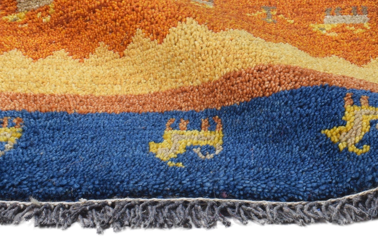 Hand Knotted Rust Wool Rug 1' X 2' Southwestern American Tribal Small Carpet 7865084215445