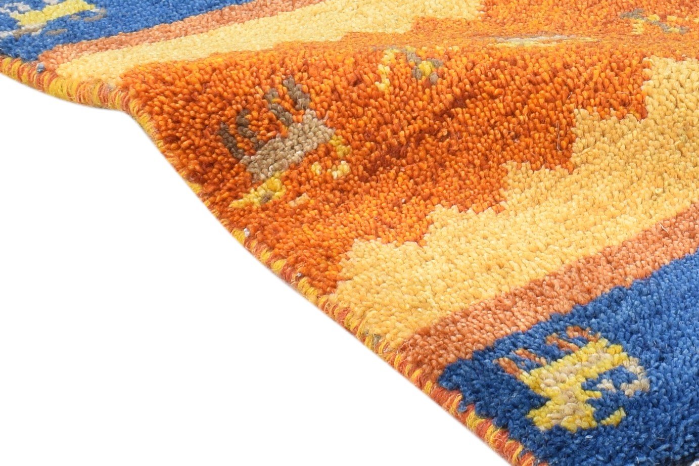 Hand Knotted Rust Wool Rug 1' X 2' Southwestern American Tribal Small Carpet 7865084215445