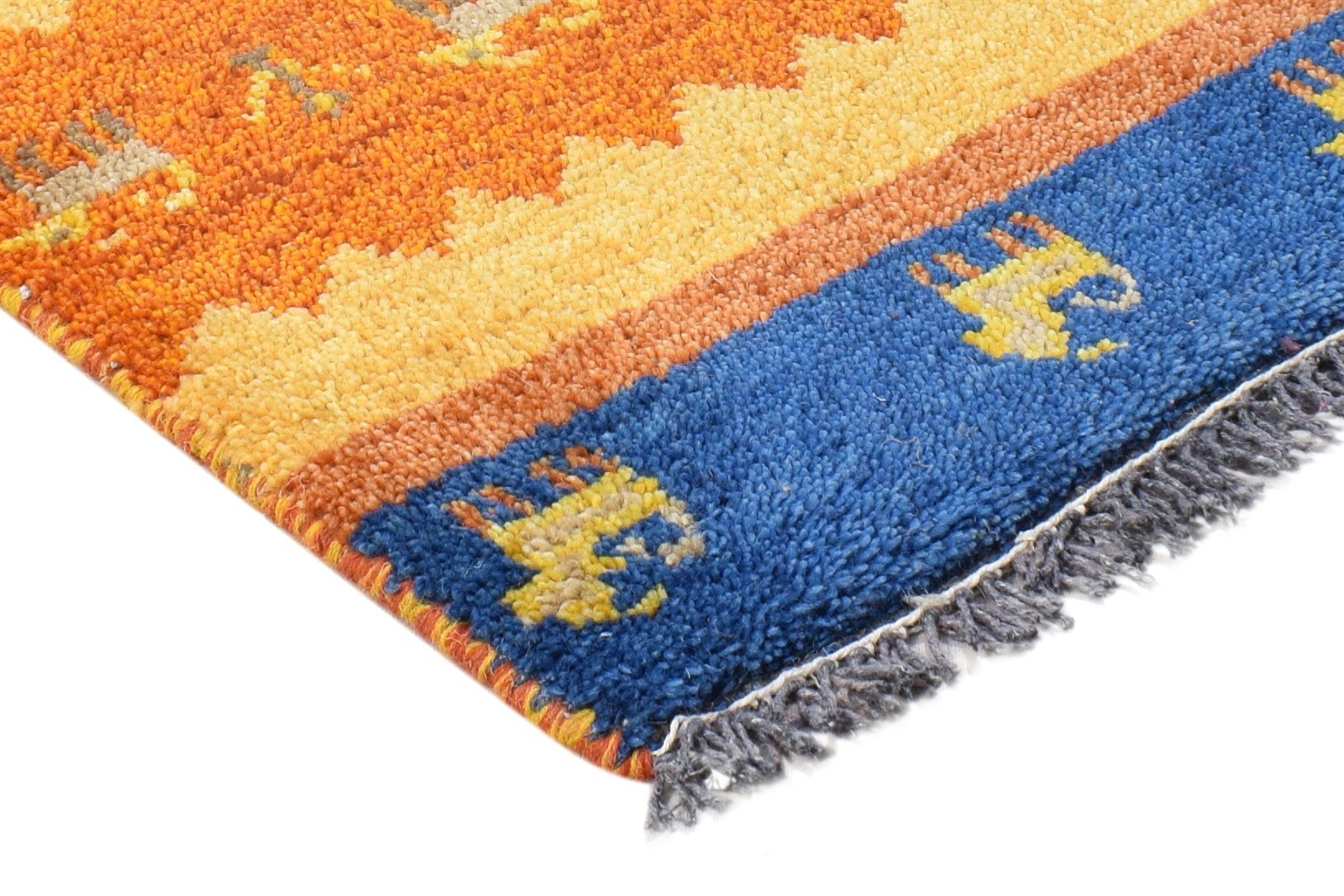 Hand Knotted Rust Wool Rug 1' X 2' Southwestern American Tribal Small Carpet 7865084215445