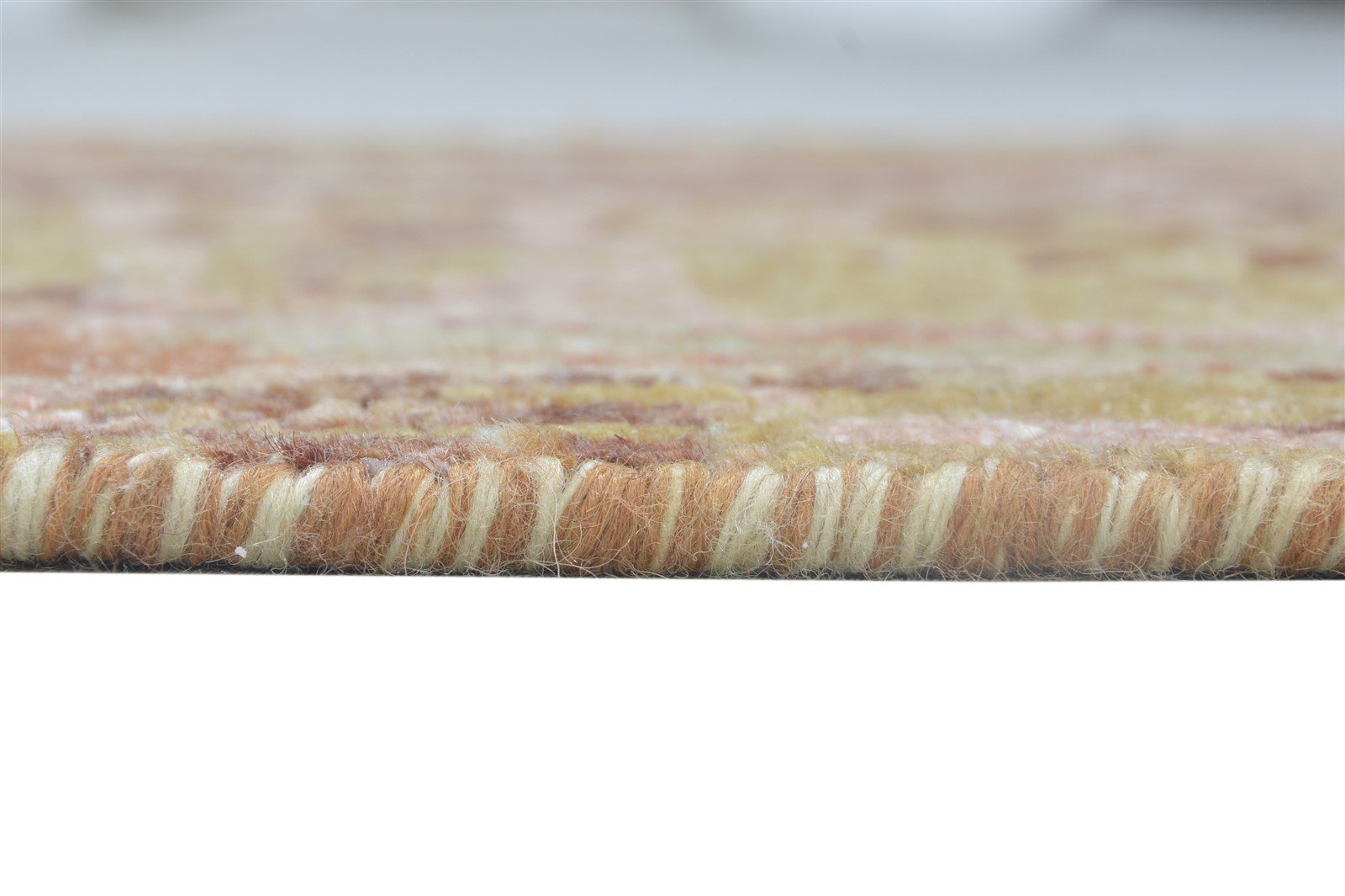 Hand Knotted Rust Wool Rug 2'6 X 10' Modern Indian Abstract Small Runner 7864144298133