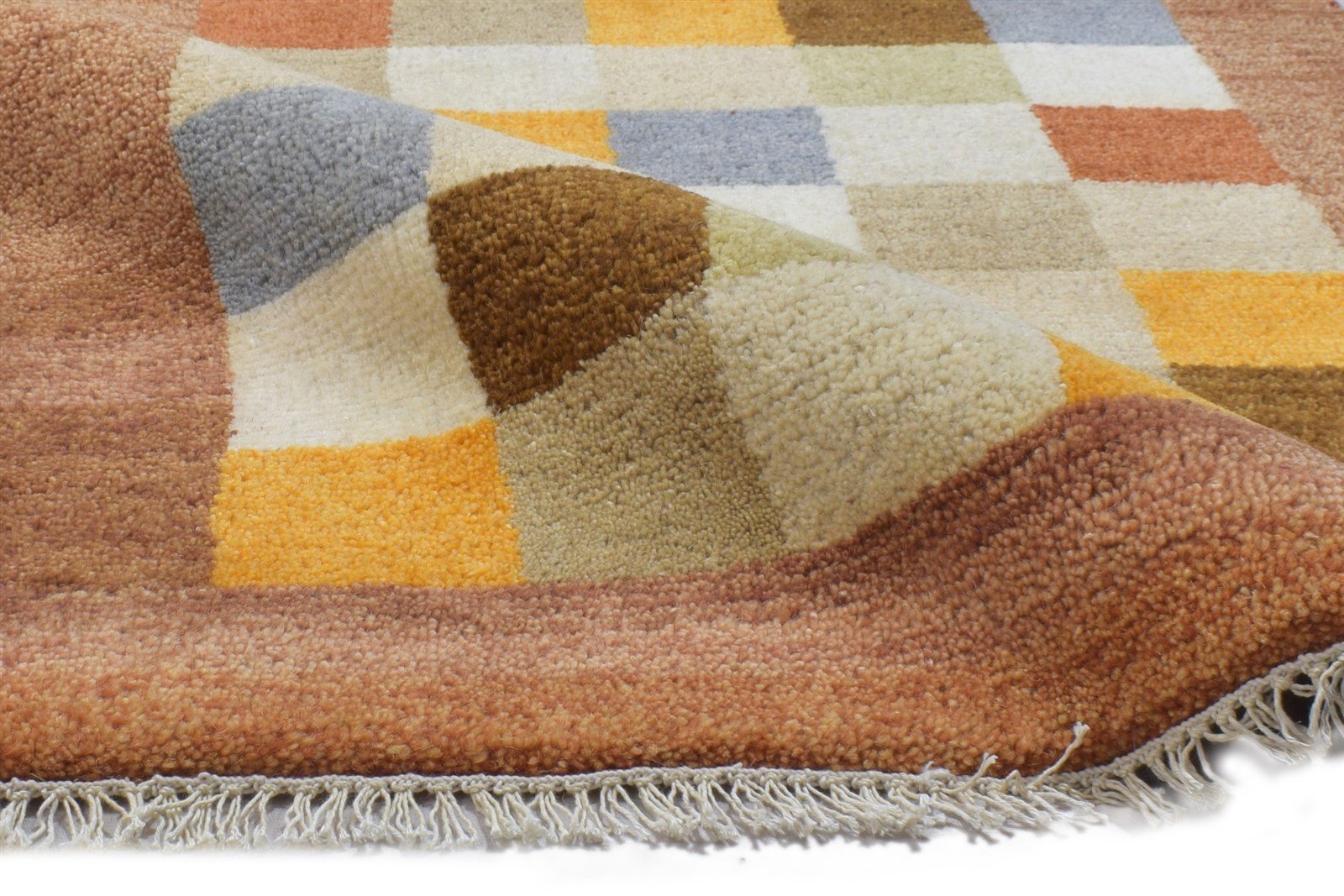 Hand Knotted Rust Wool Rug 2'6 X 5' Persien Gabbeh Tribal Small Carpet 7864316788885