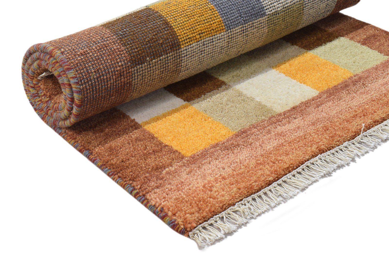 Hand Knotted Rust Wool Rug 2'6 X 5' Persien Gabbeh Tribal Small Carpet 7864316788885
