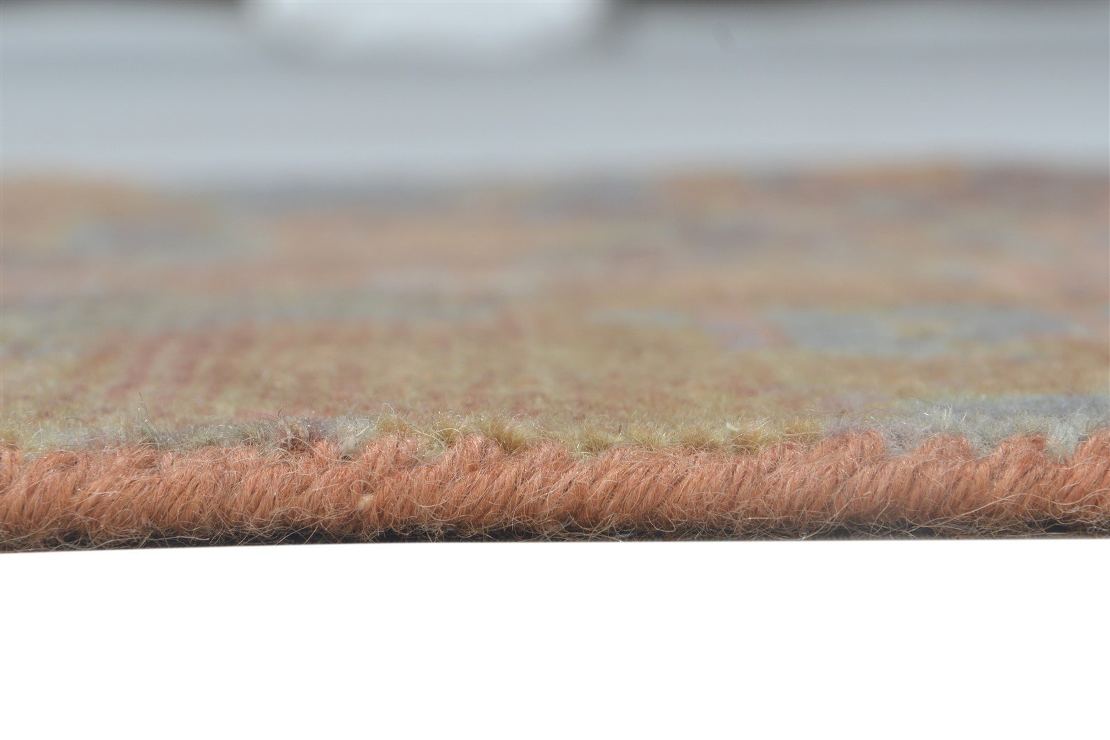 Hand Knotted Rust Wool Rug 2' X 2' Modern French Abstract Small Carpet 7864120574101