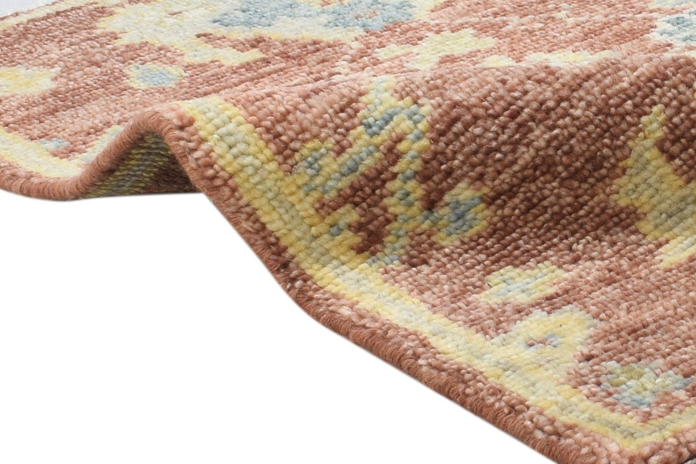 Hand Knotted Rust Wool Rug 2' X 3' Persian Oushak Oriental Small Carpet 7864326881429