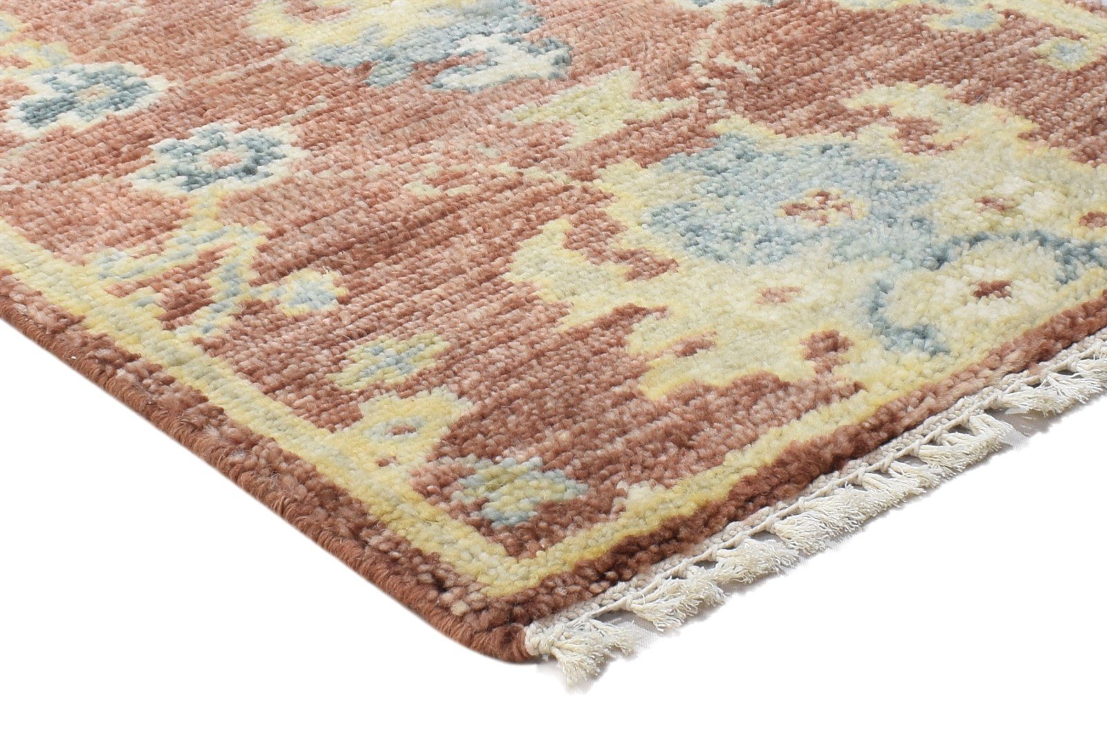 Hand Knotted Rust Wool Rug 2' X 3' Persien Oushak Oriental Small Carpet 7864327045269