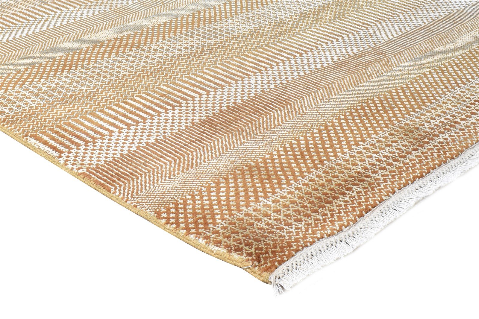 Hand Knotted Rust Wool Rug 4' X 6' Modern Agra Grass Trellis Room Size Carpet 7865148375189