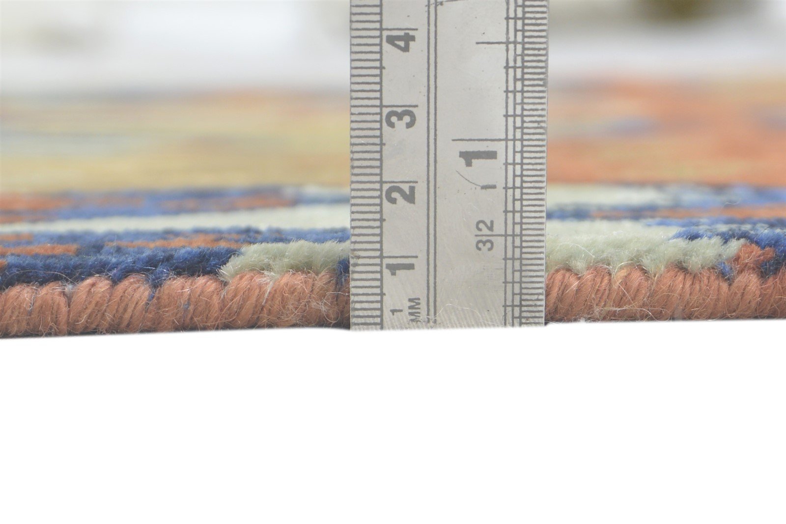 Hand Knotted Rust Wool Rug 4' X 6' Modern Oriental Ikat Room Size Carpet 7860692877461
