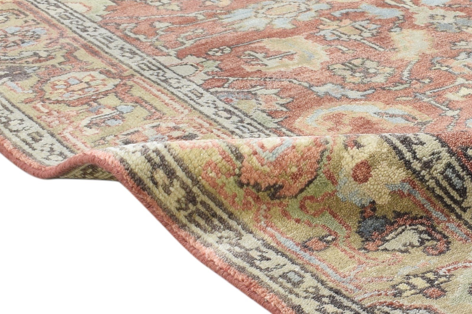 Hand Knotted Rust Wool Rug 4' X 6' Persian Oushak Oriental Room Size Carpet 7864996790421