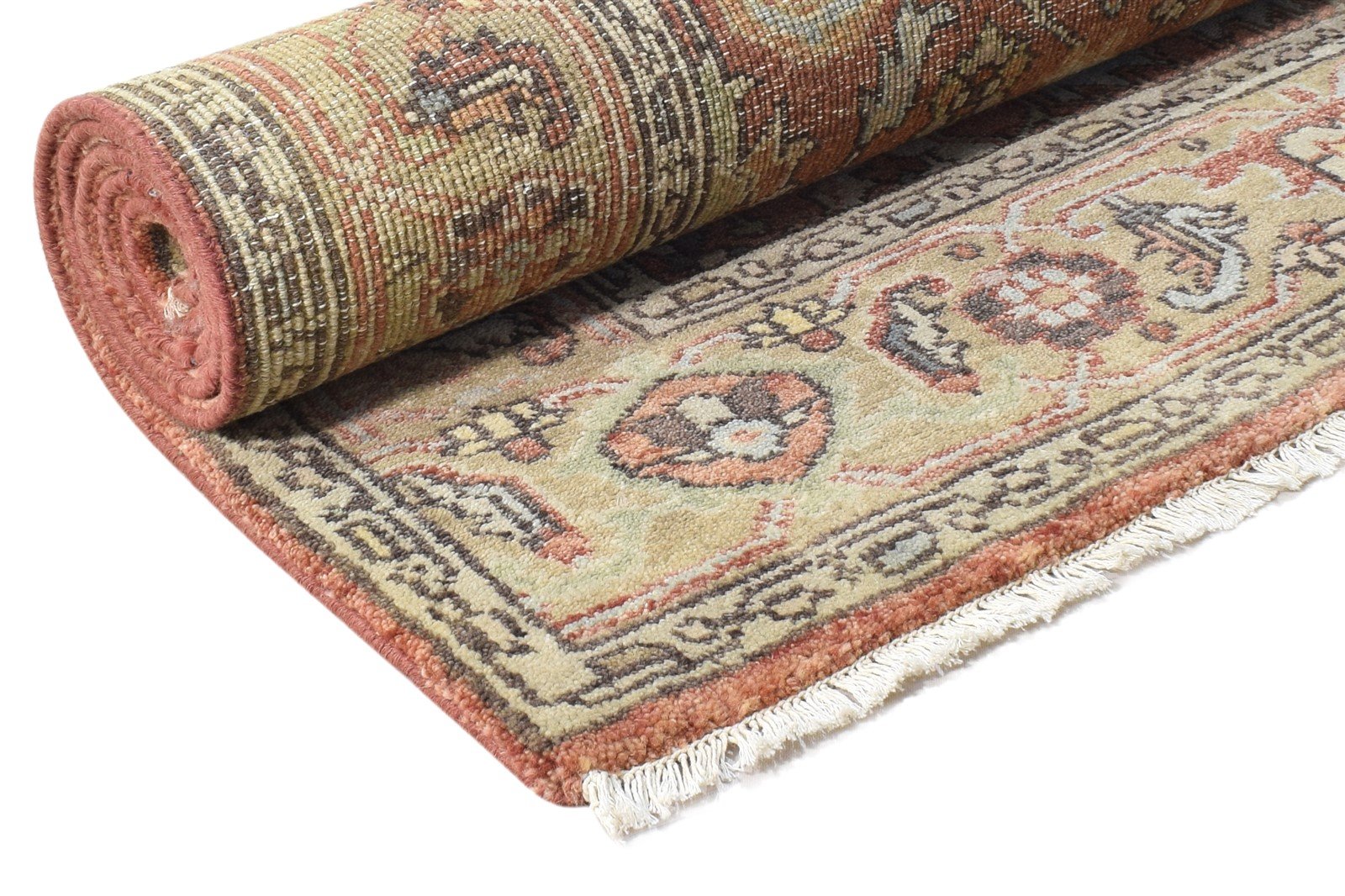 Hand Knotted Rust Wool Rug 4' X 6' Persian Oushak Oriental Room Size Carpet 7864996790421