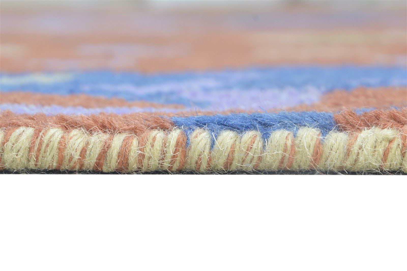 Margeaux Hand Knotted Rust Wool Rug 6' X 9' Modern Bohemian Abstract 7864942198933