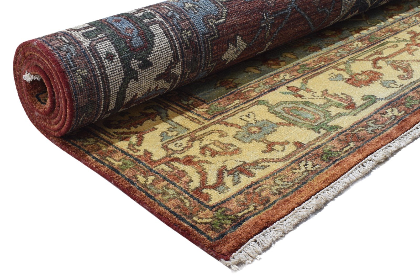 Hand Knotted Rust Wool Rug 8' X 10' Persian Serapi Oriental Large Carpet 7864195973269