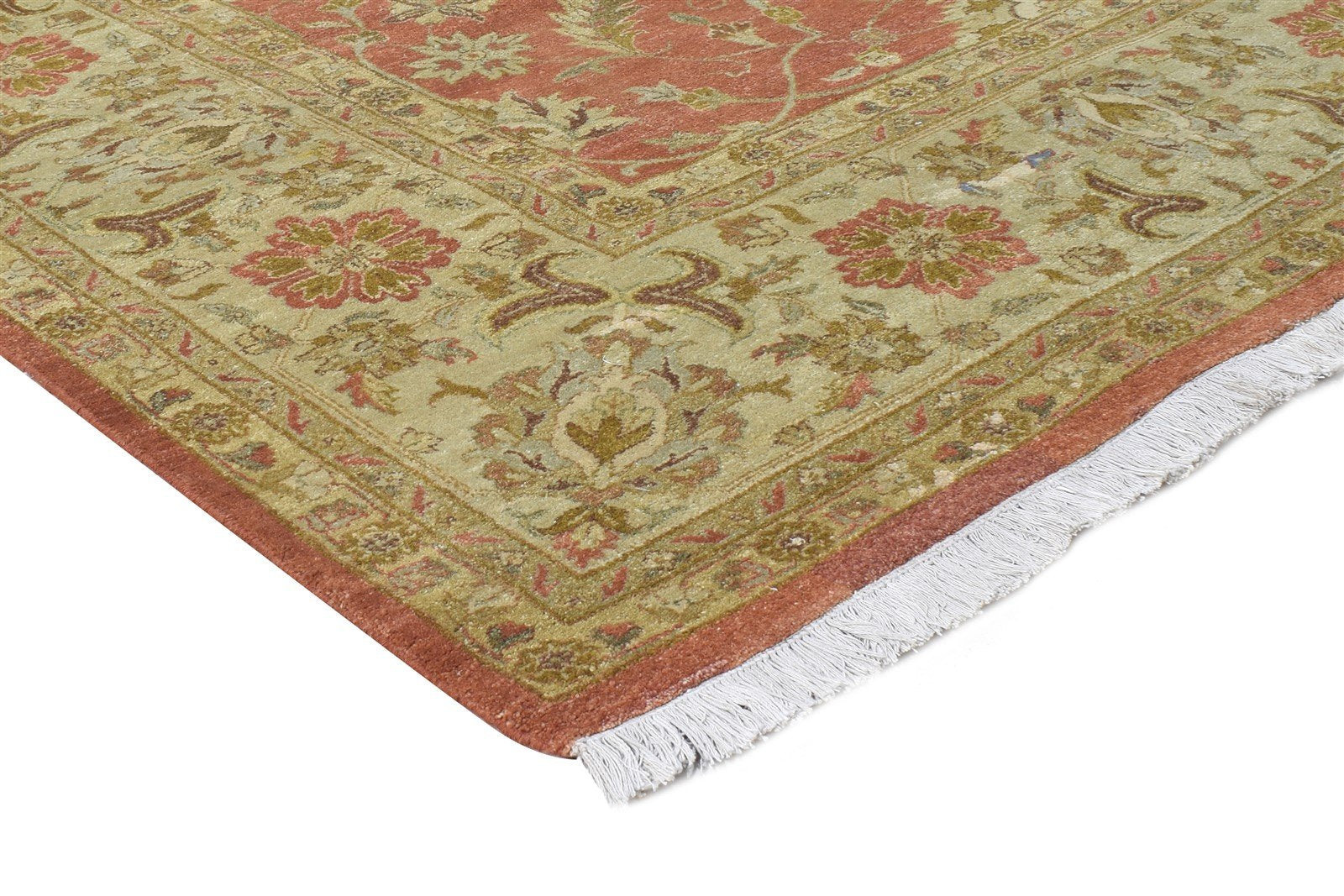Hand Knotted Rust Wool Rug 8' X 10' Persian Tabriz Oriental Large Carpet 7864654889109