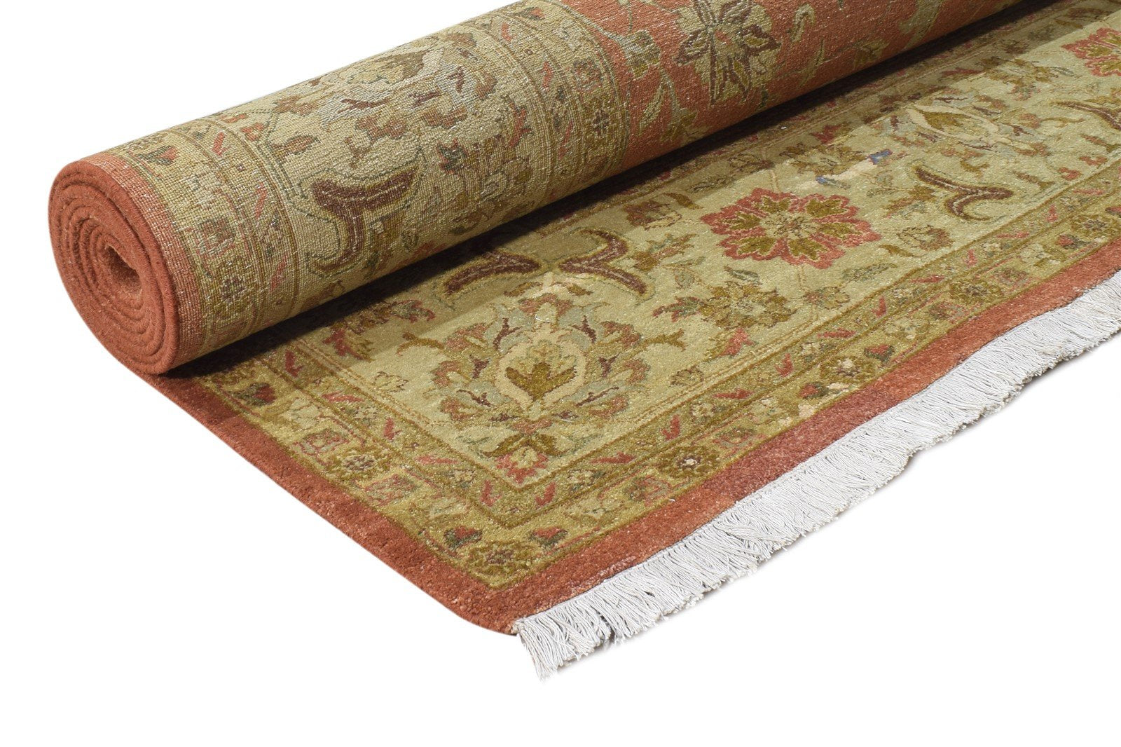 Hand Knotted Rust Wool Rug 8' X 10' Persian Tabriz Oriental Large Carpet 7864654889109