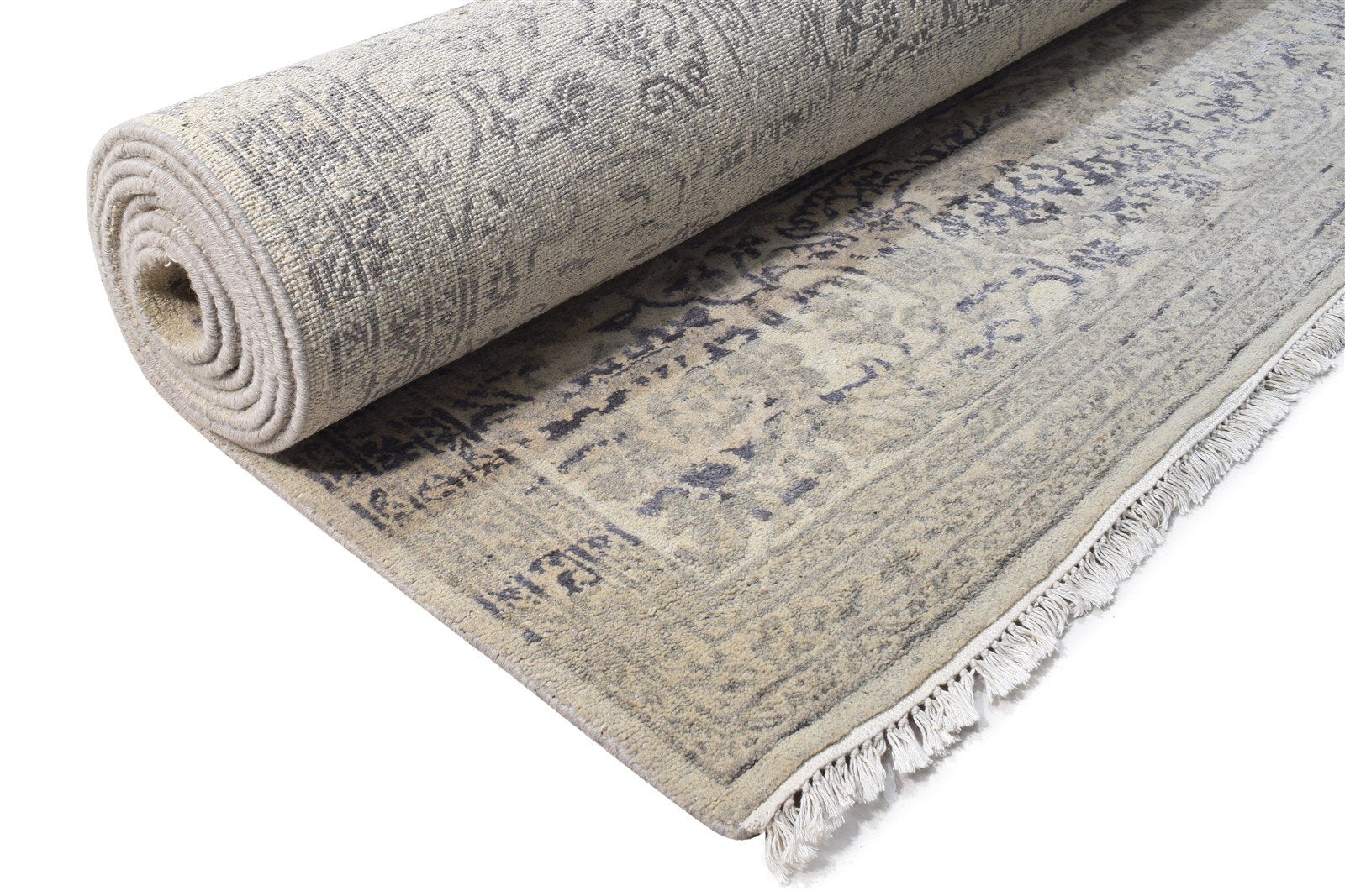 Hand Knotted Sage Wool Rug 10' X 14' Persian Kashan Oriental Extra Large Carpet 7864809980053