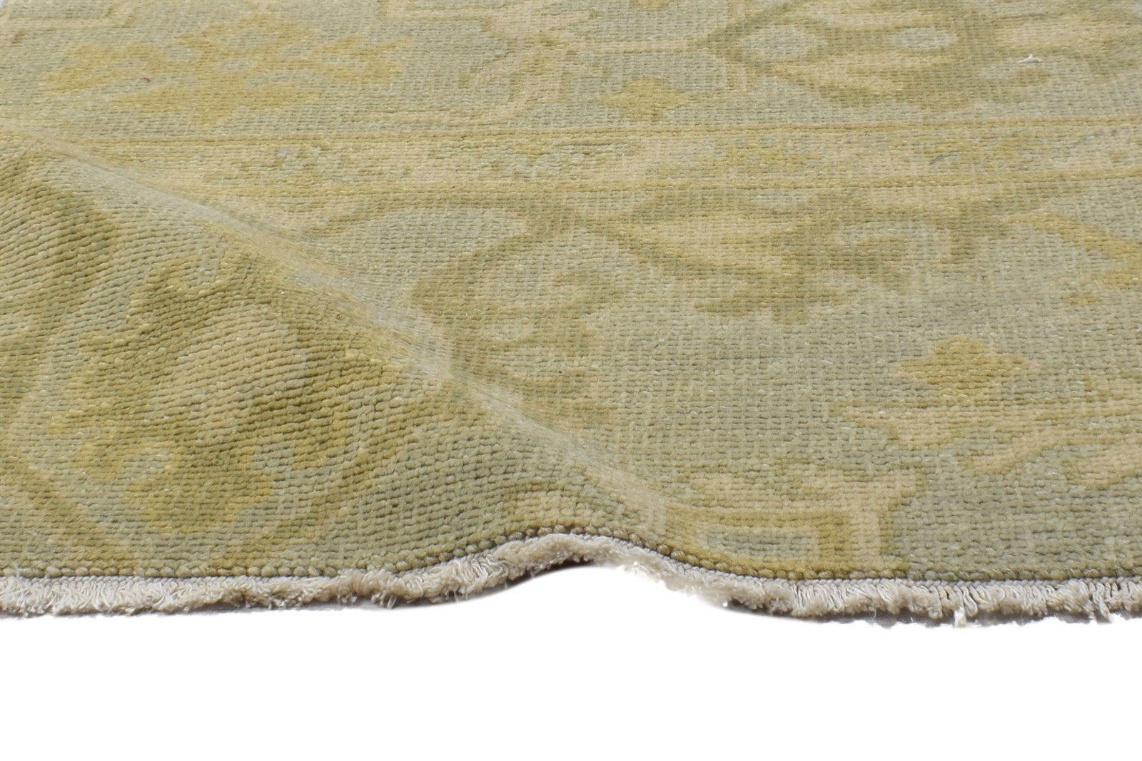 Hand Knotted Sage Wool Rug 2' X 2' Persian Oushak Oriental Small Carpet 7864121065621