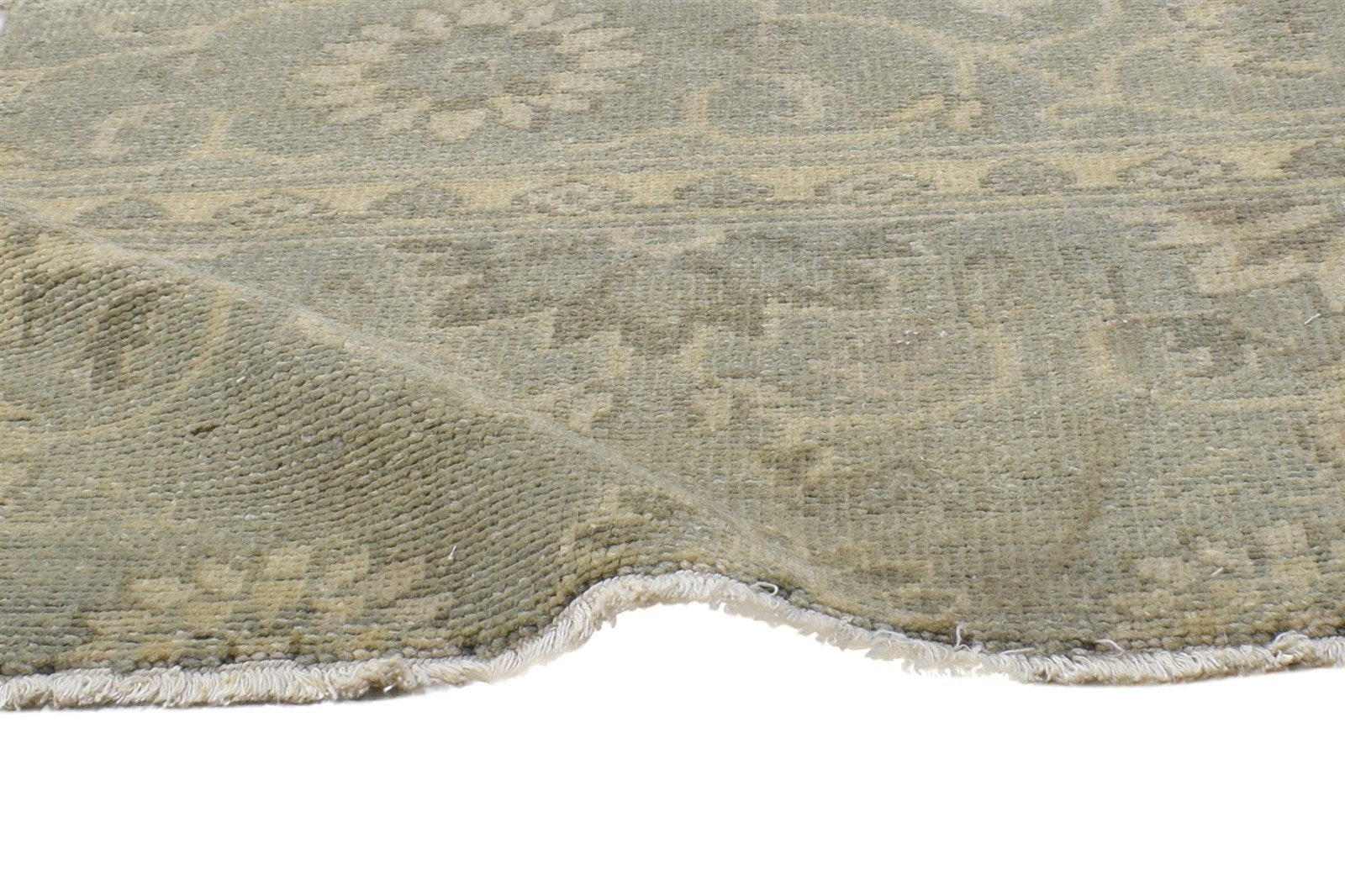 Hand Knotted Sage Wool Rug 2' X 2' Persian Oushak Oriental Small Carpet 7864122015893