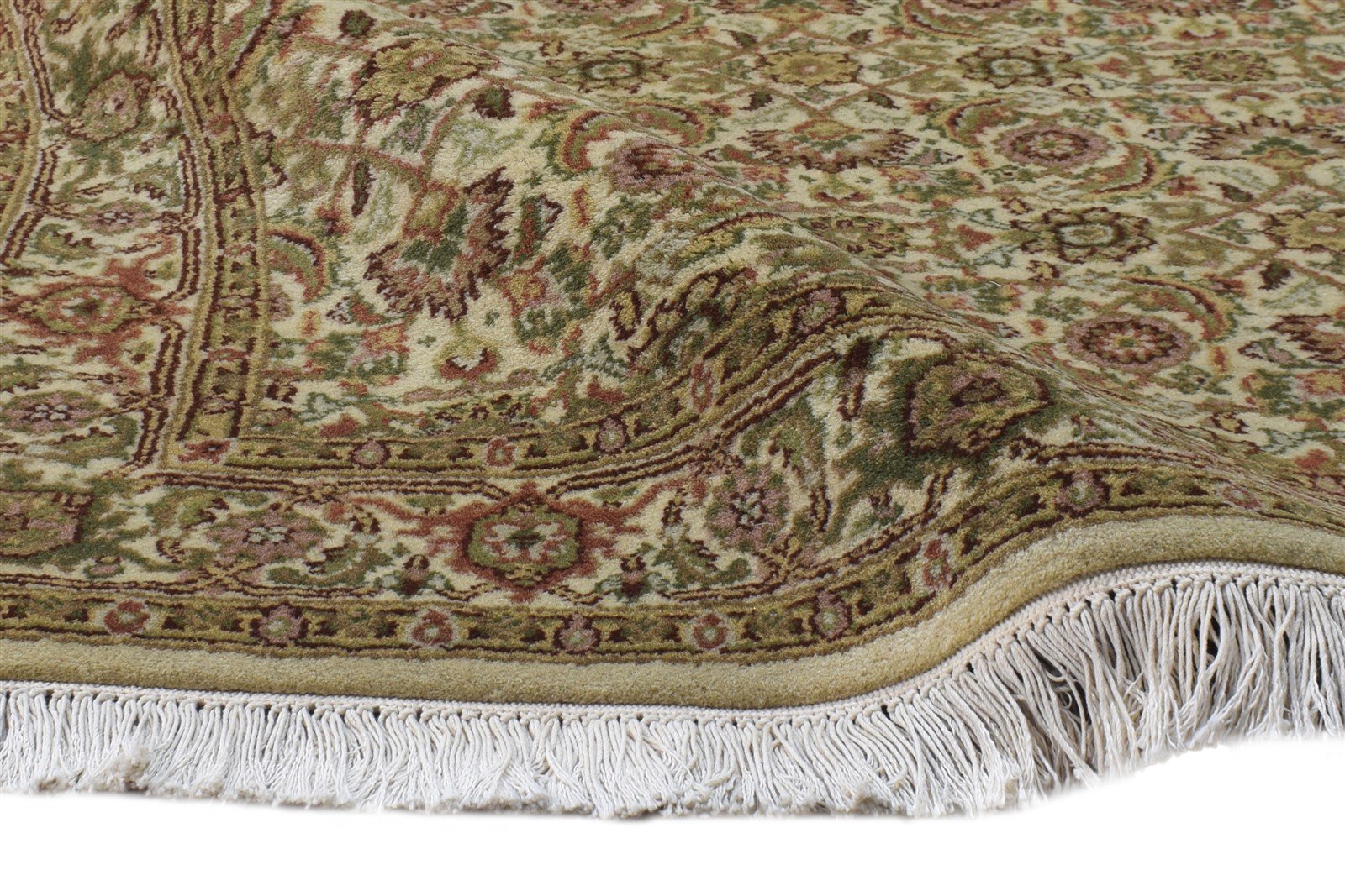 Hand Knotted Sage Wool Rug 3' X 6' Persian Kashan Oriental Small Carpet 7864649220245