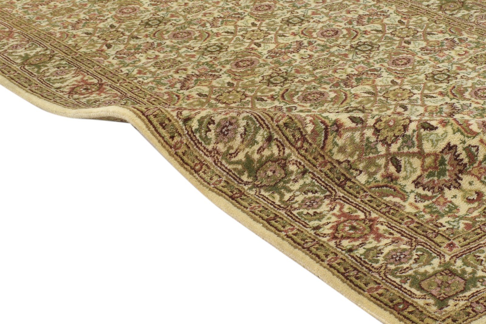 Hand Knotted Sage Wool Rug 3' X 6' Persian Kashan Oriental Small Carpet 7864649220245