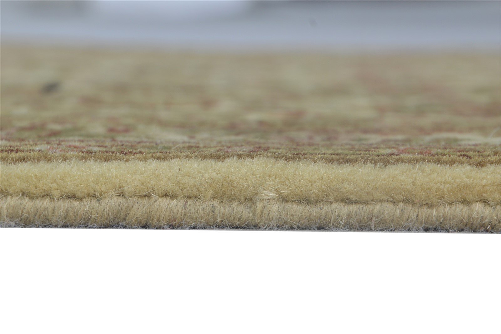 Hand Knotted Sage Wool Rug 3' X 6' Persian Kashan Oriental Small Carpet 7864649220245