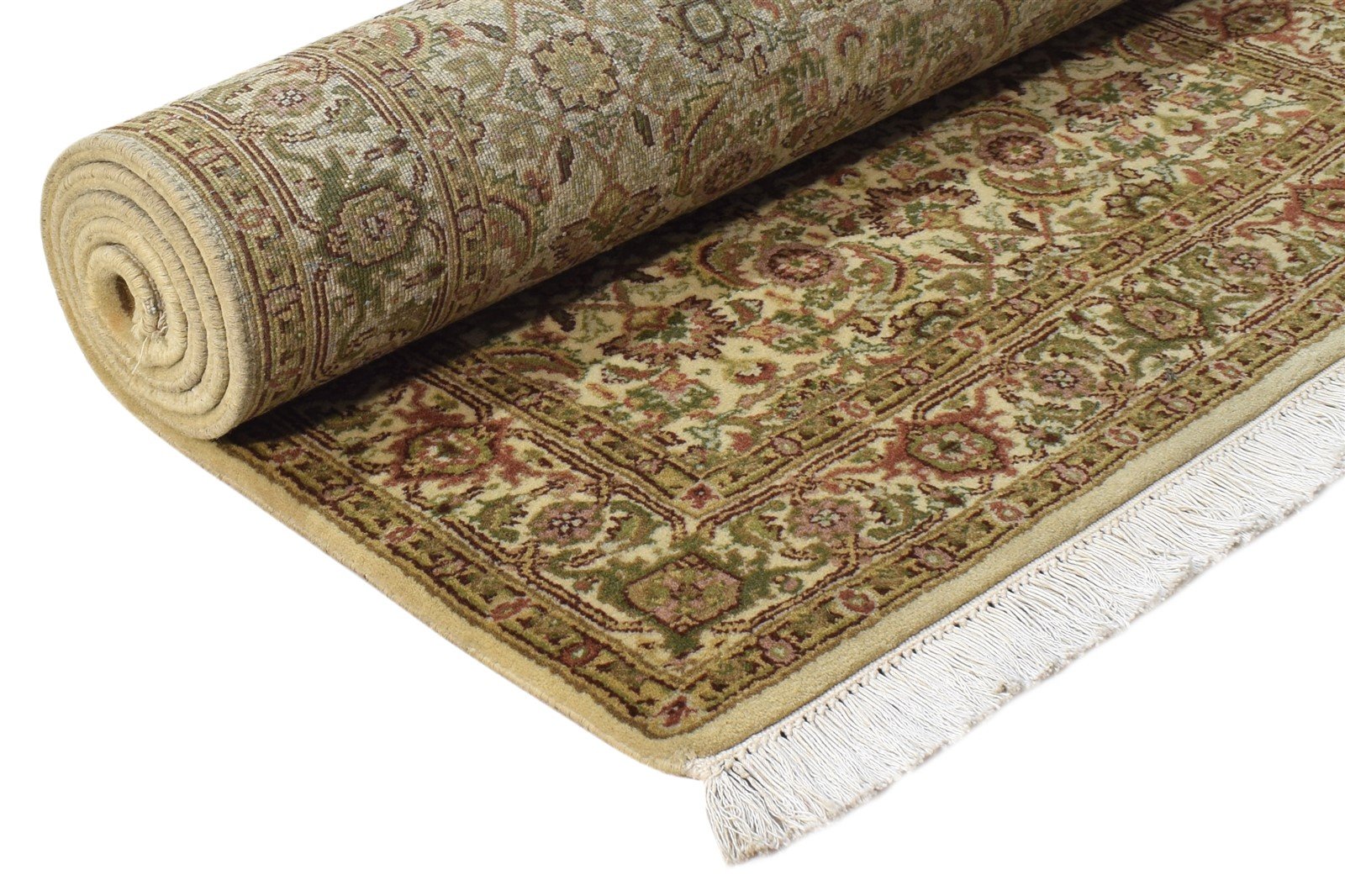 Hand Knotted Sage Wool Rug 3' X 6' Persian Kashan Oriental Small Carpet 7864649220245