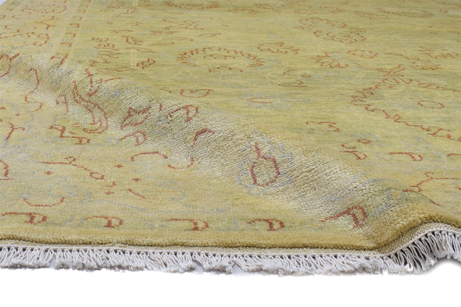 Hand Knotted Sage Wool Rug 8' X 10' Persian Agra Oriental Large Carpet 7864169136277