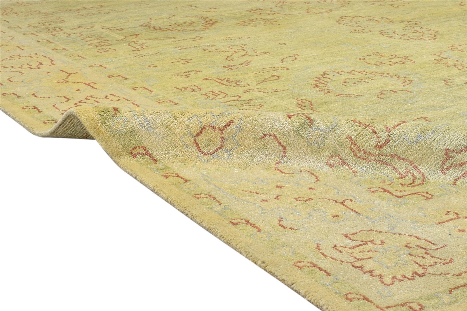 Hand Knotted Sage Wool Rug 8' X 10' Persian Agra Oriental Large Carpet 7864169136277