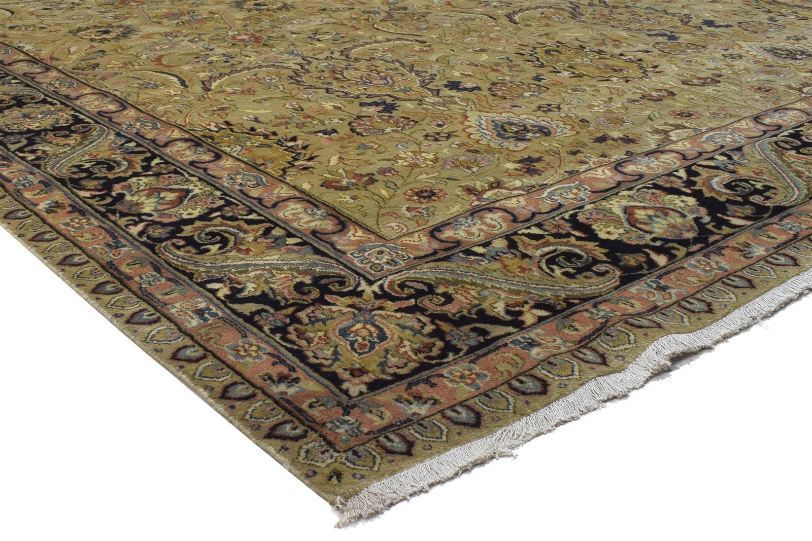 Hand Knotted Sage Wool Rug 9' X 12' Persian Tabriz Oriental Large Carpet 7864173461653