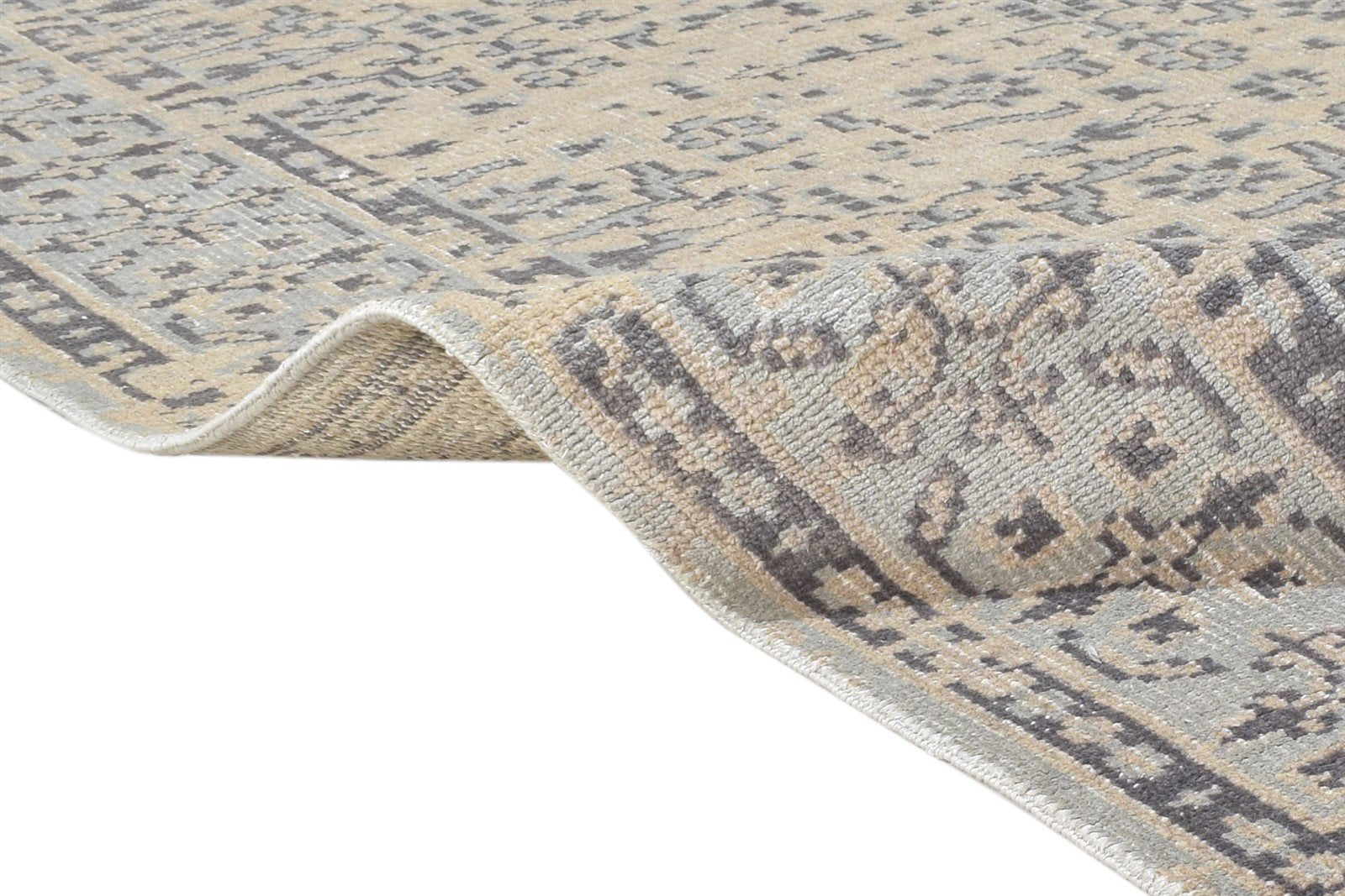 Hand Knotted Sage Wool / Silk Rug 5X8 Persian Kashan Oriental Room Size Carpet 7864801886357