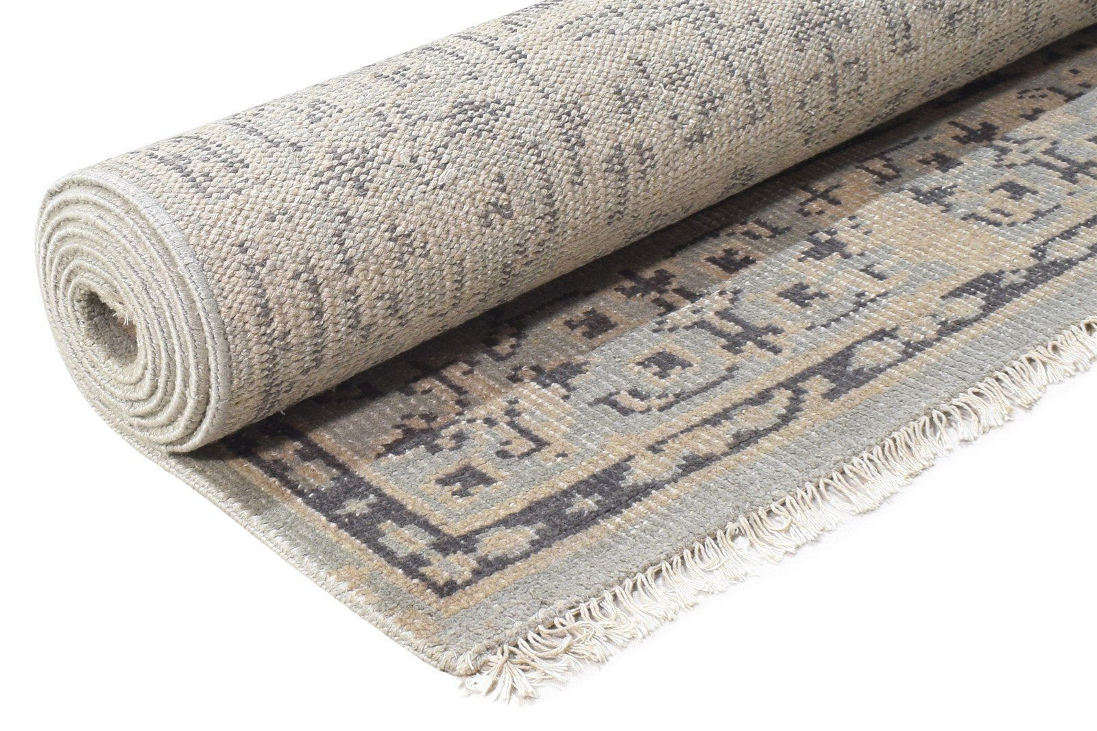 Hand Knotted Sage Wool / Silk Rug 5X8 Persian Kashan Oriental Room Size Carpet 7864801886357