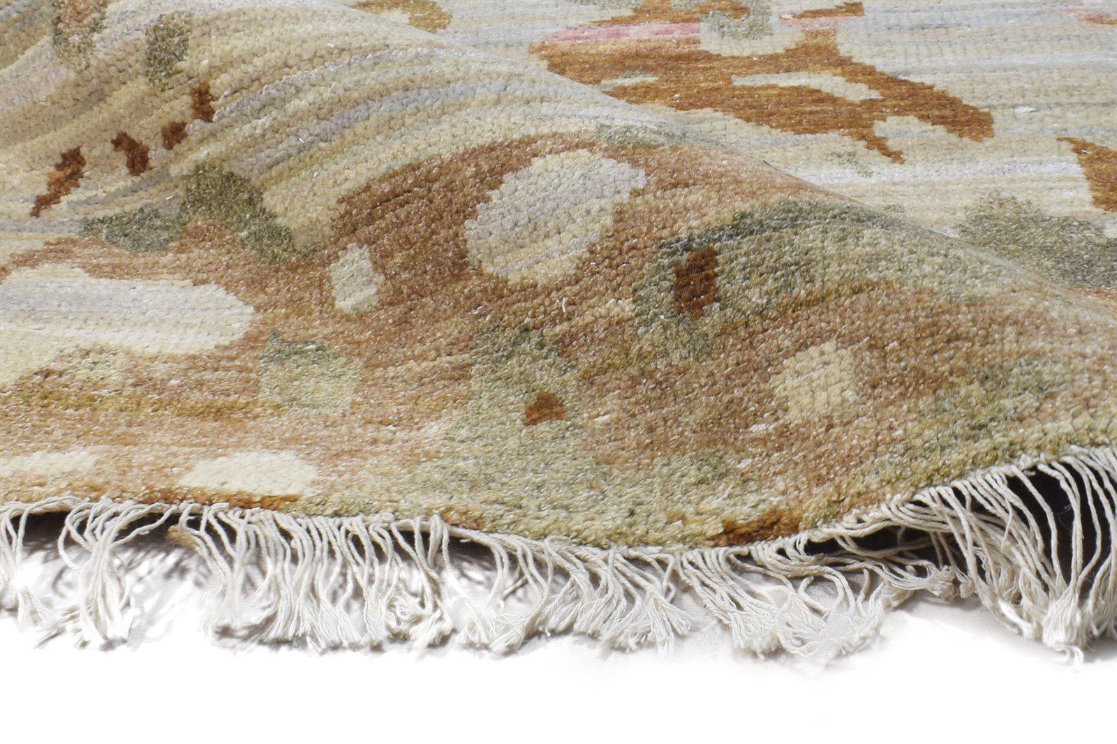 Lissy Hand Knotted Sand Wool Rug 2'6 X 10' Modern Bohemian Abstract Runner 7864943706261