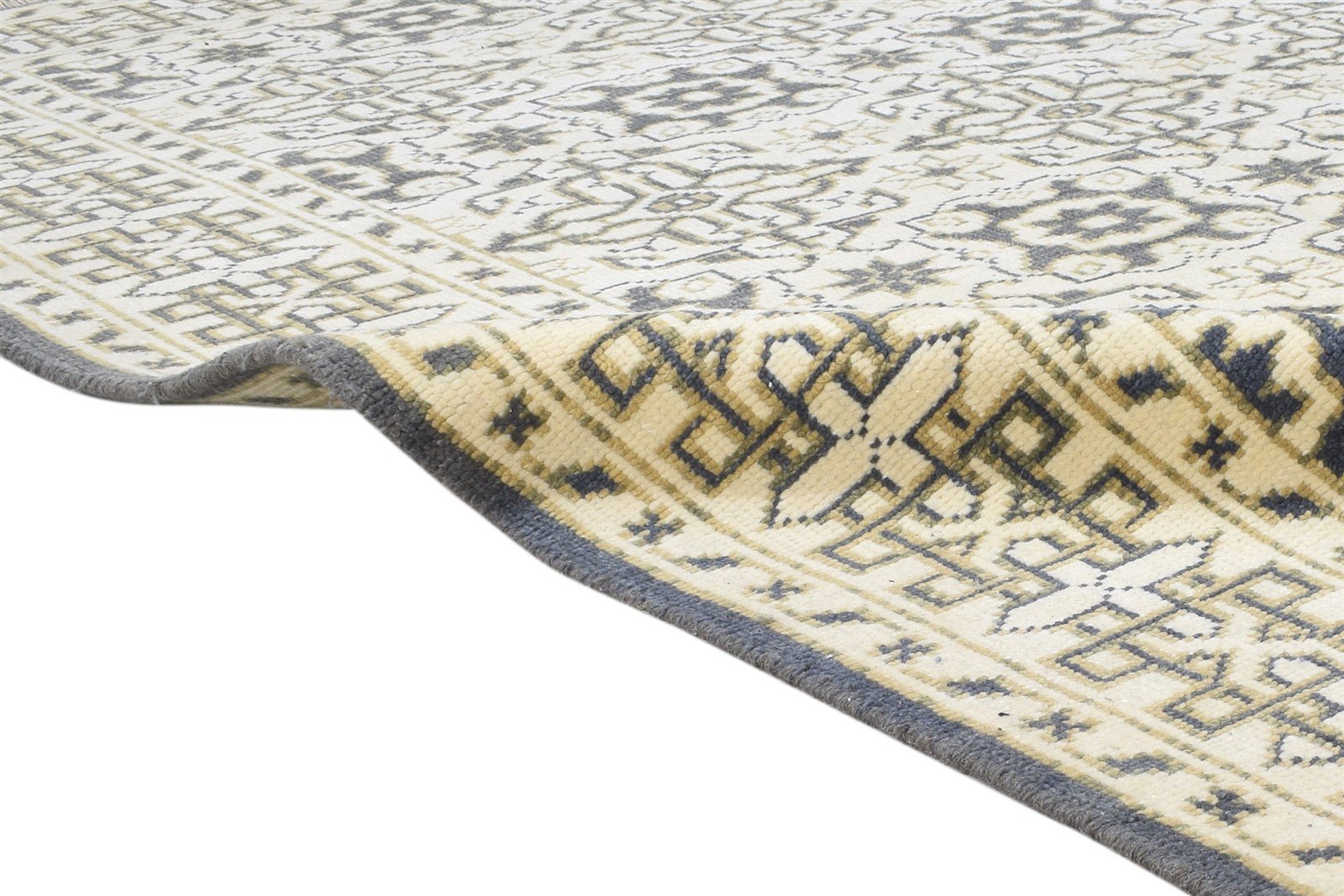 Hand Knotted Sand Wool Rug 6' X 8' Persian Bokhara Oriental Room Size Carpet 7864418599061