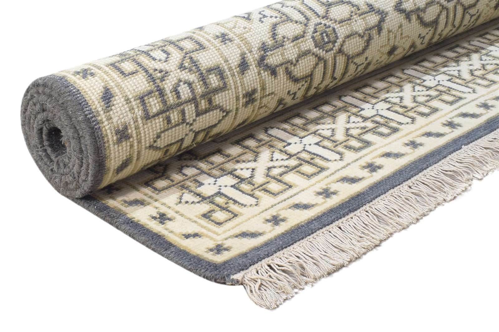 Hand Knotted Sand Wool Rug 6' X 8' Persian Bokhara Oriental Room Size Carpet 7864418599061