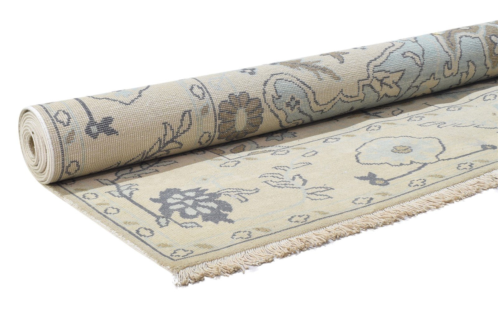 Hand Knotted Sand Wool Rug 8' X 10' Persian Oushak Oriental Large Carpet 7864165531797