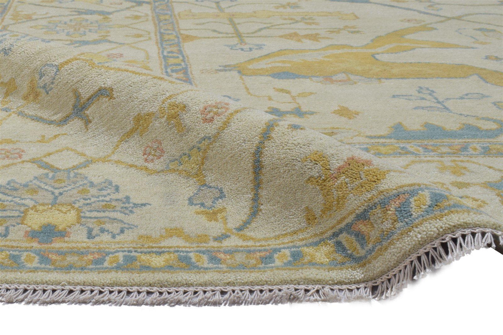 Hand Knotted Sand Wool Rug 8' X 10' Persian Oushak Oriental Large Carpet 7864183718037