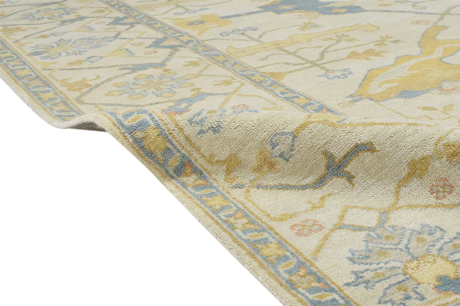 Hand Knotted Sand Wool Rug 8' X 10' Persian Oushak Oriental Large Carpet 7864183718037