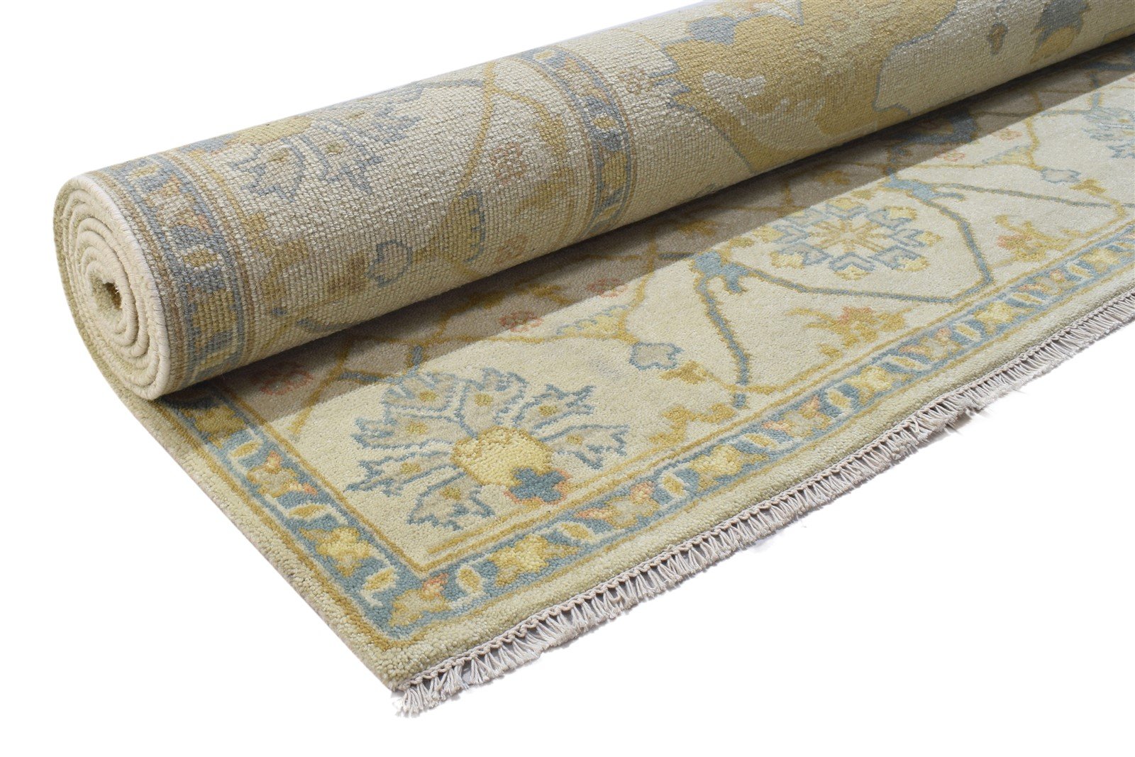 Hand Knotted Sand Wool Rug 8' X 10' Persian Oushak Oriental Large Carpet 7864183718037