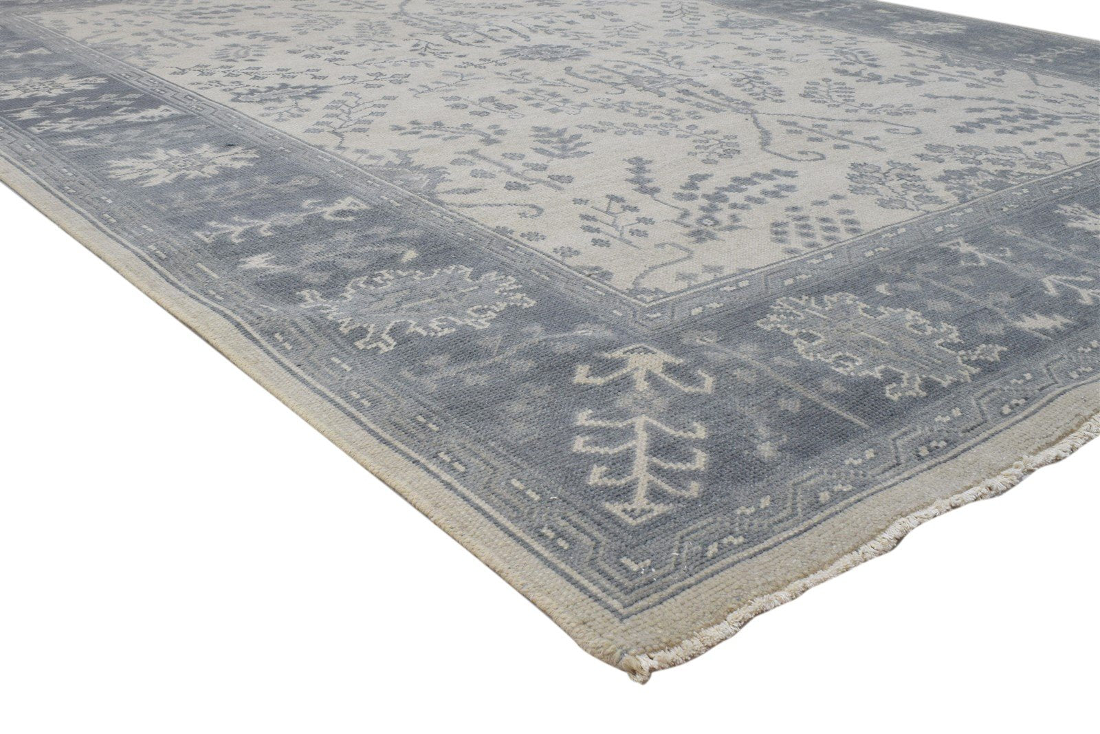 Hand Knotted Sand Wool Rug 8' X 10' Persian Sarouk-Indian Oriental Large Carpet 7860688978069