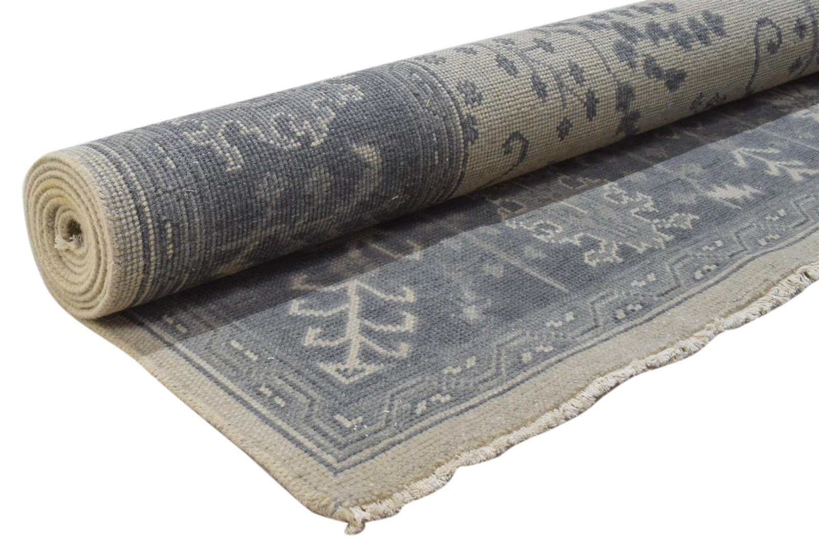 Hand Knotted Sand Wool Rug 8' X 10' Persian Sarouk-Indian Oriental Large Carpet 7860688978069