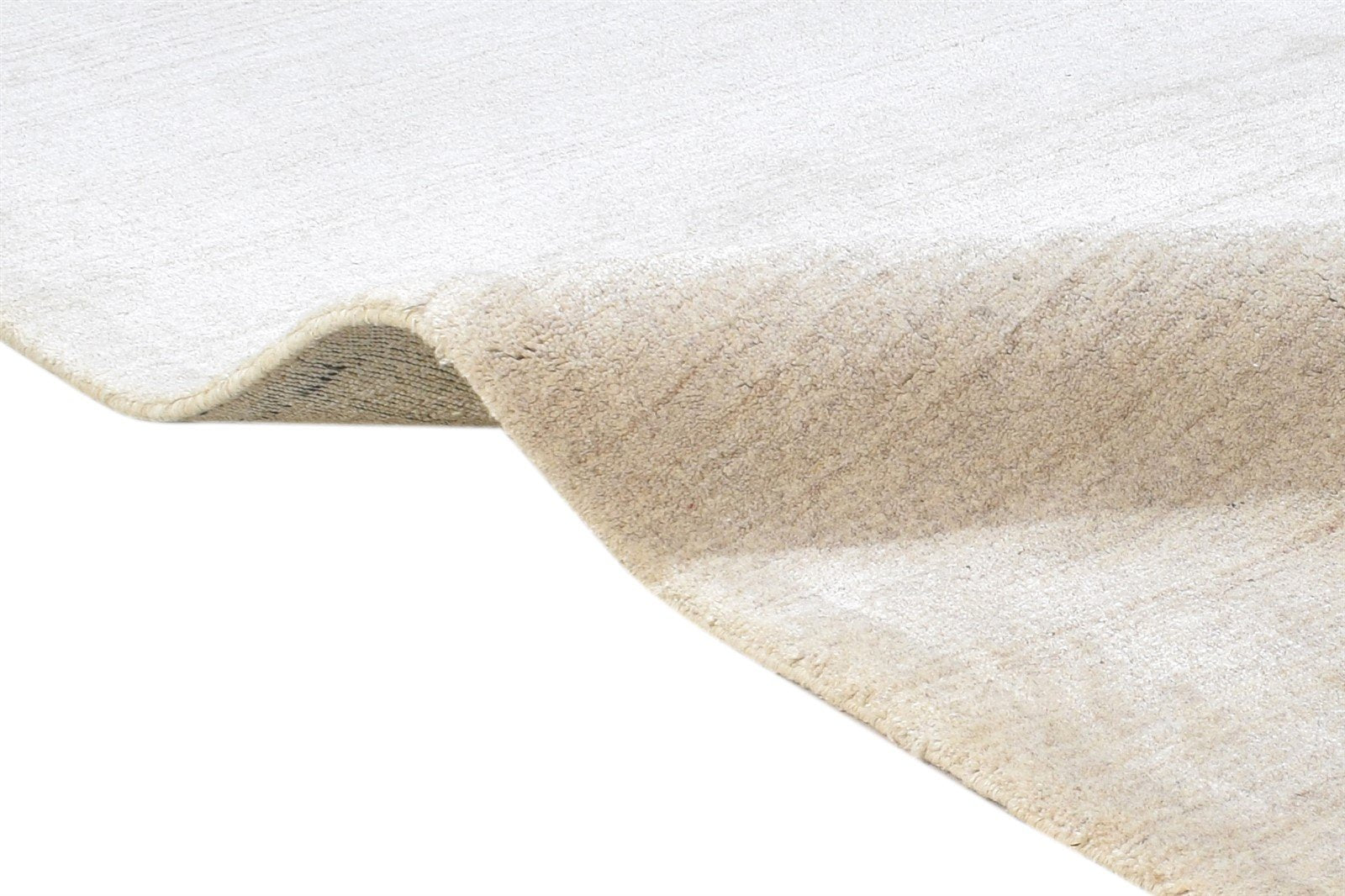 Hand Knotted Sand Wool / Silk Rug 4X6 Modern Scandinavian Solid Room Size 7864881840277