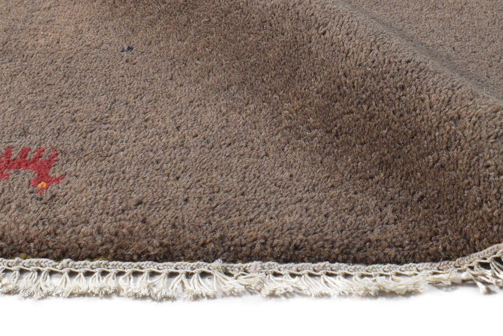 Hand Knotted Taupe Wool Rug 2' X 3' Southwestern American Tribal Small Carpet 7865052627093