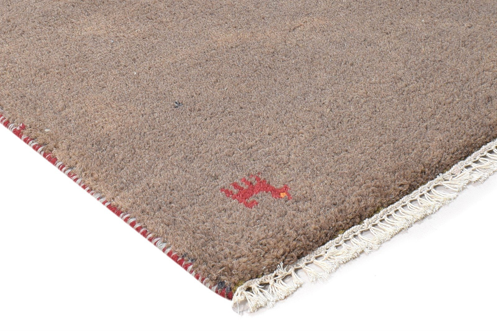 Hand Knotted Taupe Wool Rug 2' X 3' Southwestern American Tribal Small Carpet 7865052627093