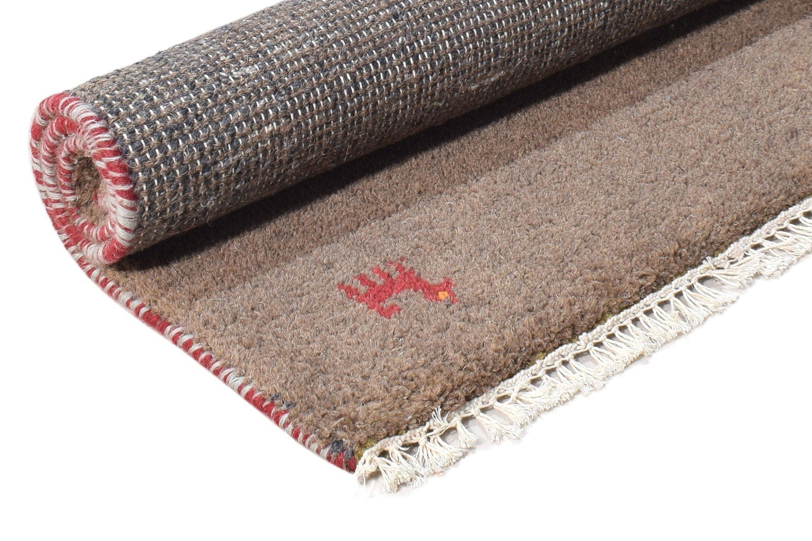 Hand Knotted Taupe Wool Rug 2' X 3' Southwestern American Tribal Small Carpet 7865052627093
