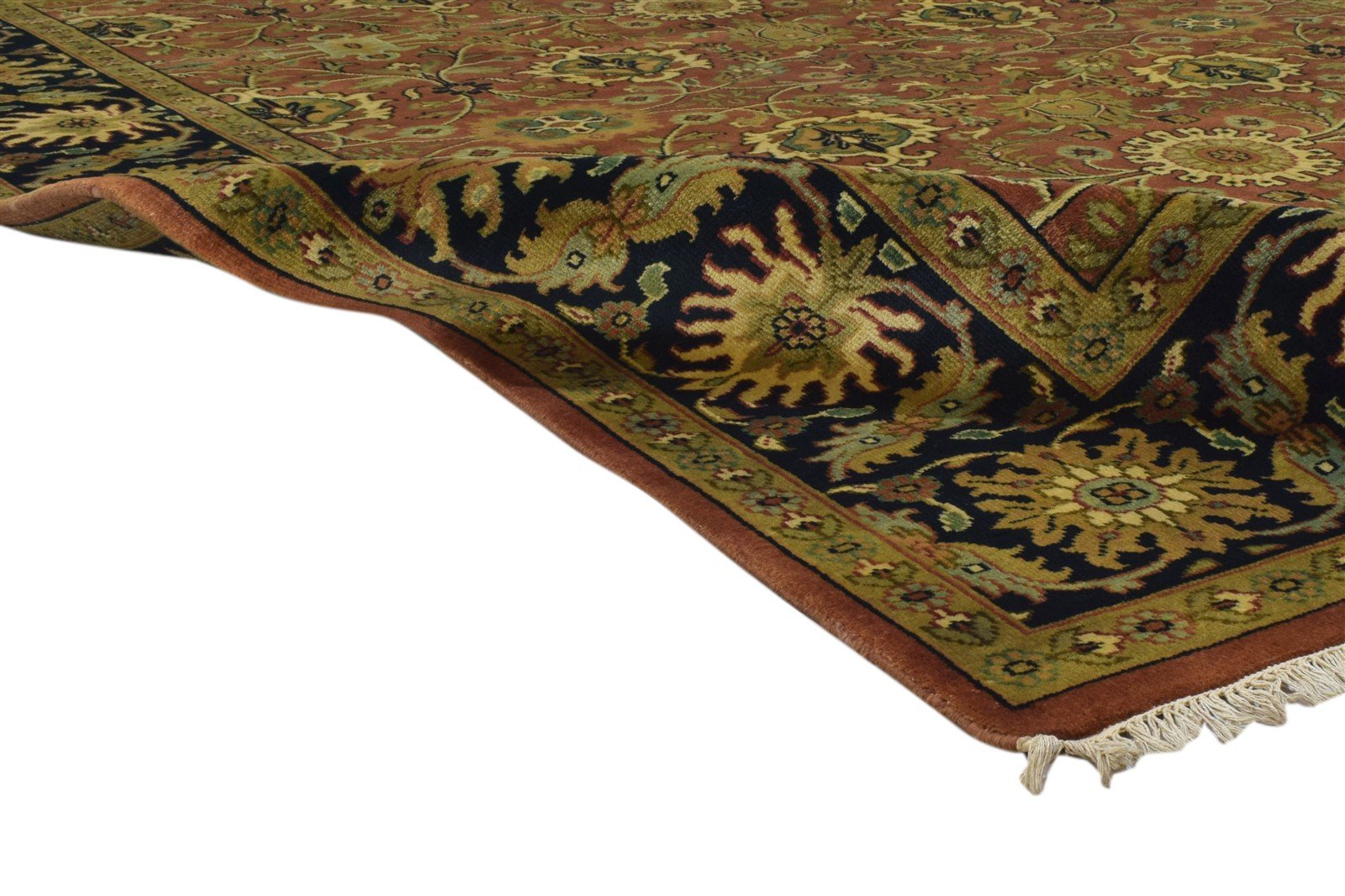 Gerty Hand Knotted Teracotta Wool Rug 8' X 10' Persian Kashan Oriental 7860694941845