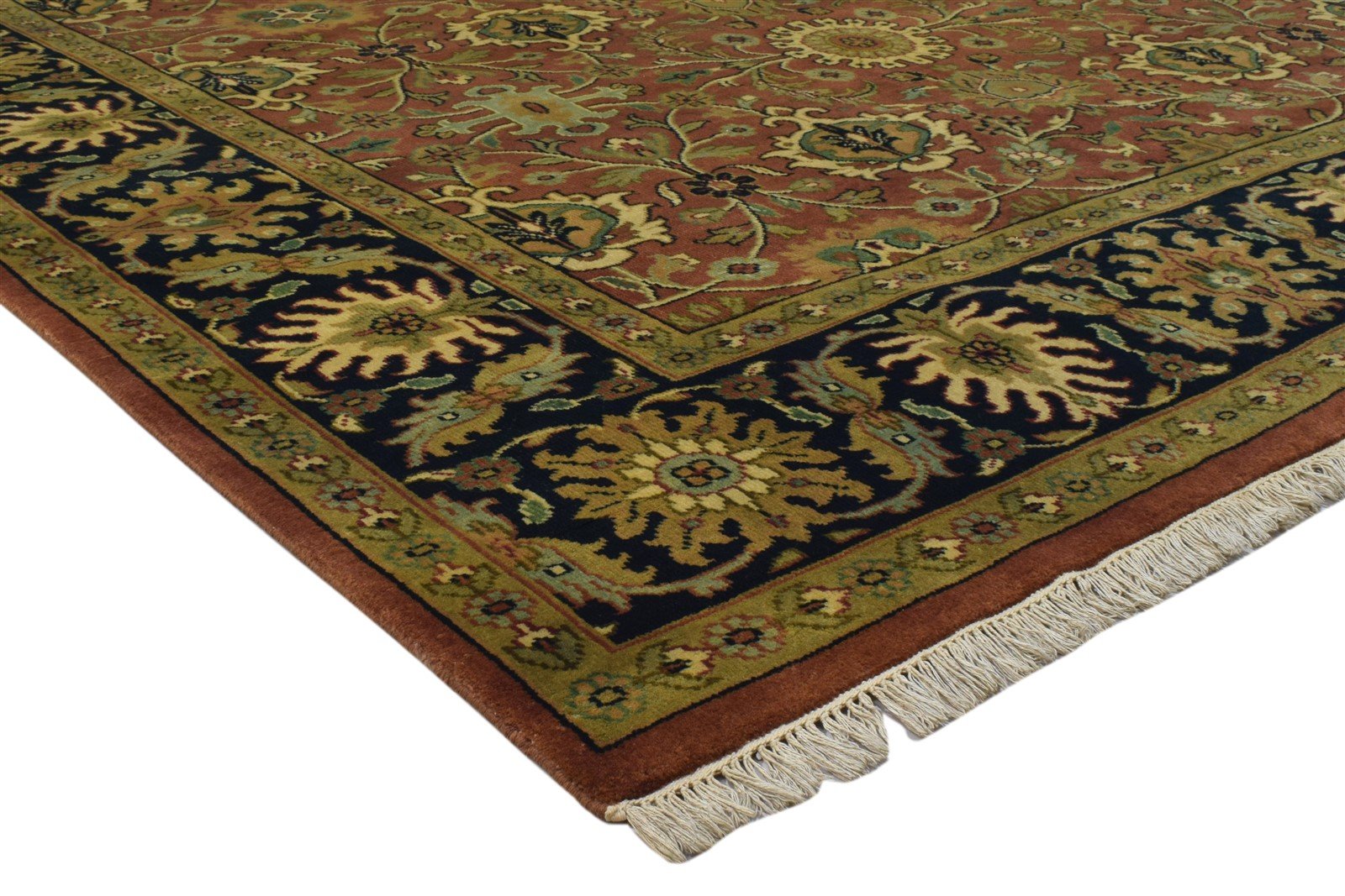 Gerty Hand Knotted Teracotta Wool Rug 8' X 10' Persian Kashan Oriental 7860694941845