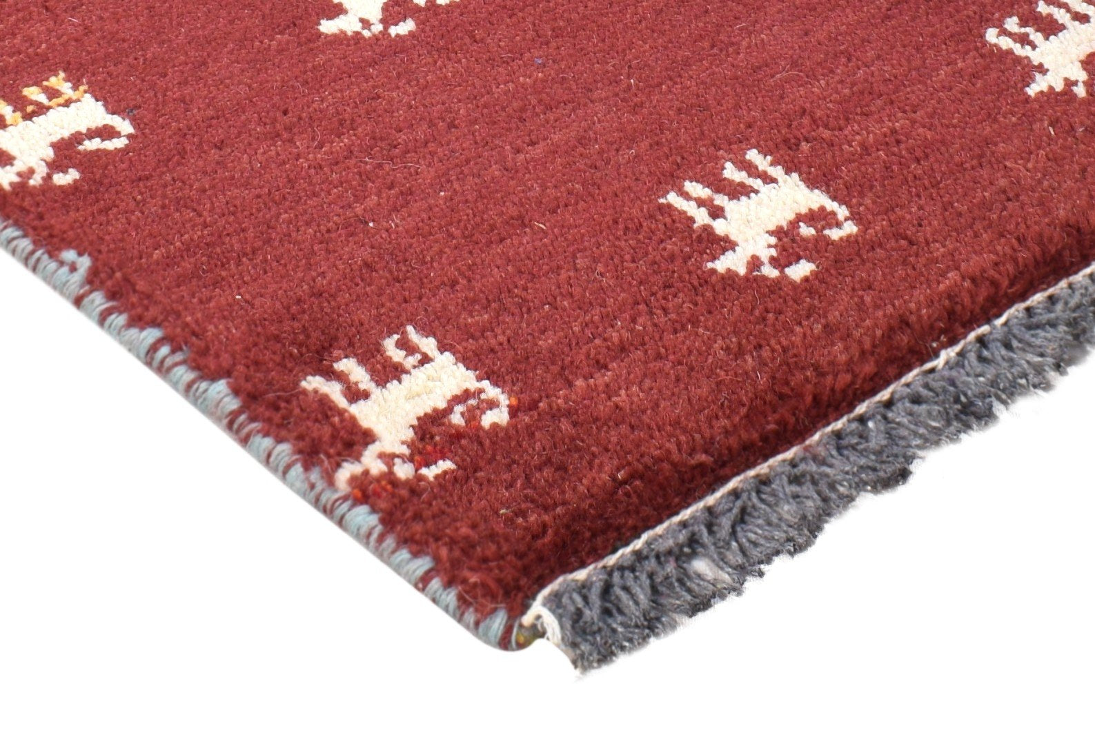 Hand Knotted Wine Wool Rug 1' X 2' Southwestern American Tribal Small Carpet 7865087852693